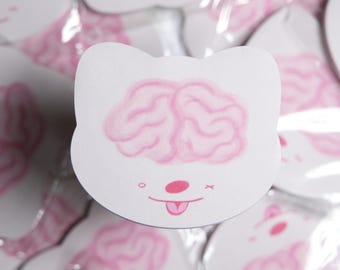 Pastel Guro Silly Brain Sticky Notes , Journaling, Office Supply, Scrapbooking