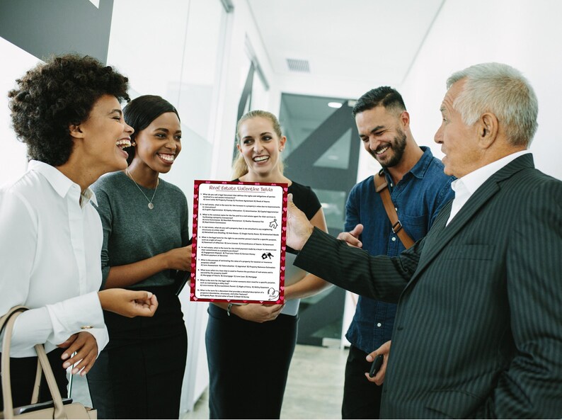 Real Estate Funny Valentine Office Party Trivia Game, Instant Download