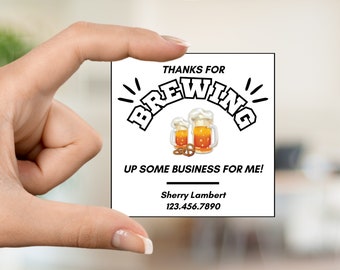Merci d'avoir préparé des affaires pour moi, modèle d'étiquette de remerciement pour le parrainage, étiquette de bière d'appréciation du client, ajout de vos coordonnées/logo