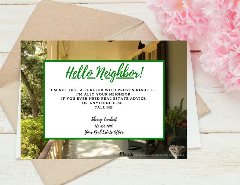 Real Estate Mailer Real Estate Marketing Card Neighborhood Etsy