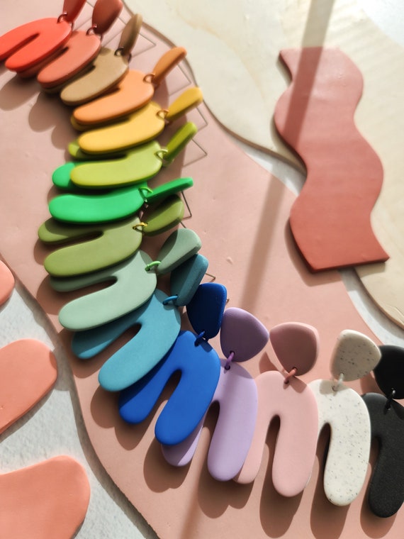 The Lara Arch Polymer Clay Statement Earring Handmade by Made by Maeberry