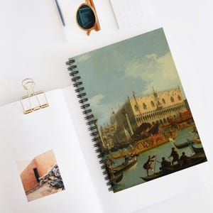 Canaletto, Venice-Inspired Spiral Notebook, Perfect for Journal Lovers, Artists, Students, Travel Enthusiasts, Gift for Writers