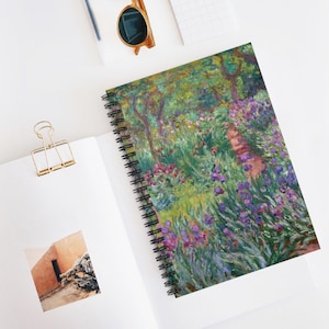 The Artists Garden In Giverny by Claude Monet Notebook, Art Journal, Garden Theme Planner, Motivational Sketchbook, Gift for Artists, Diary