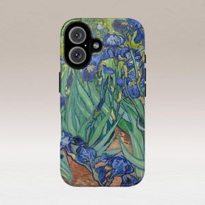 Custodia per telefono Vincent van Gogh Irises - Protezione artistica e durevole con supporto per la ricarica wireless
