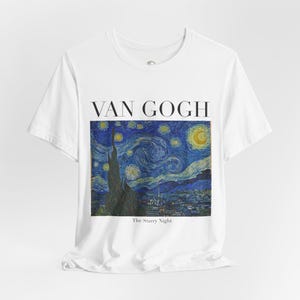 Starry Night T-Shirt by Van Gogh | Artistic Tee for Art Lovers | Comfortable & Durable Cotton Shirt | Unique Gift for Art Enthusiasts