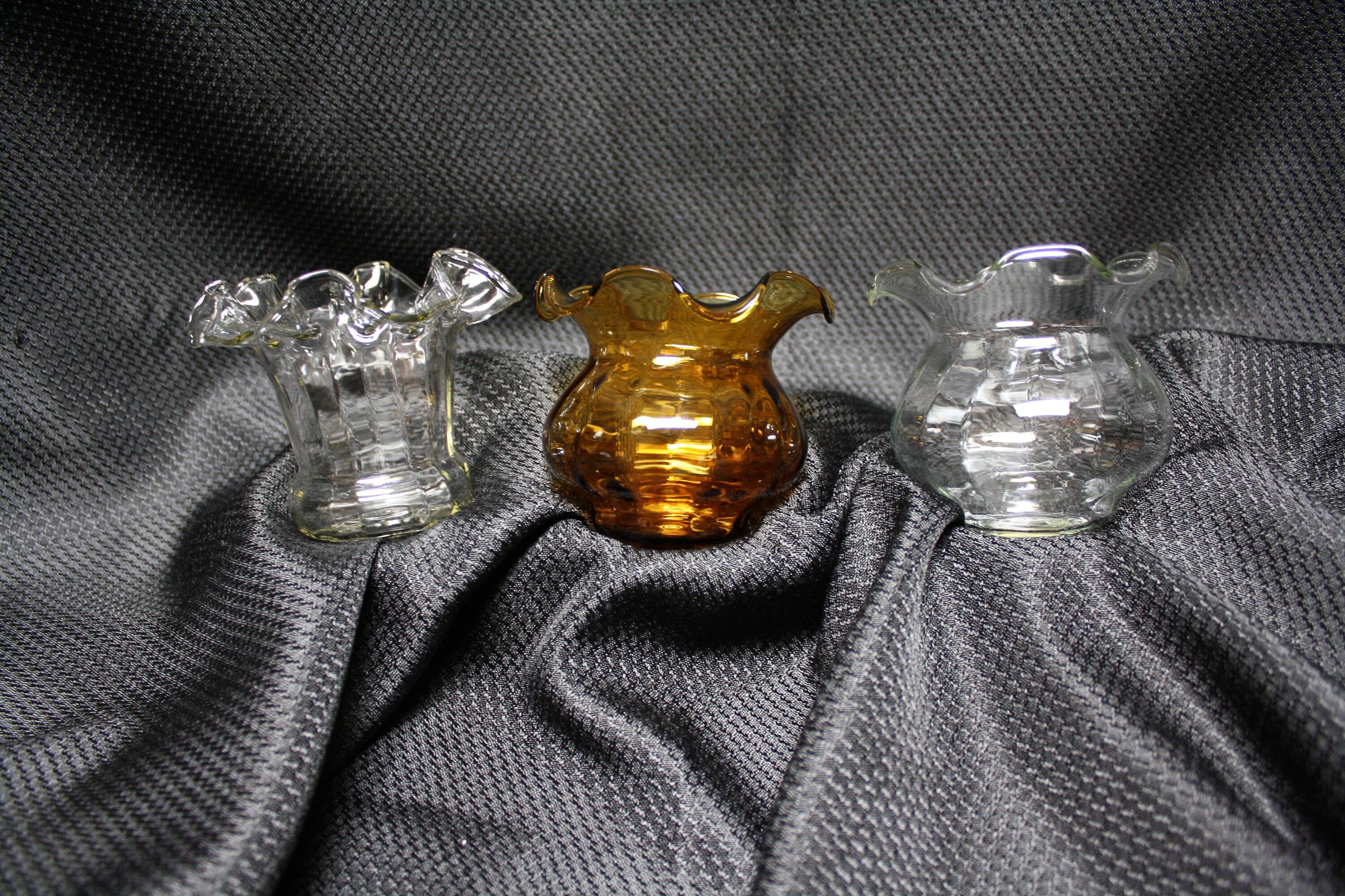 Homco, Home Interiors & Gifts, Peg Candle Holder, Ruffled Glass Holder