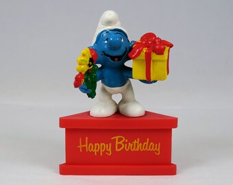 Happy Birthday Smurf Etsy France