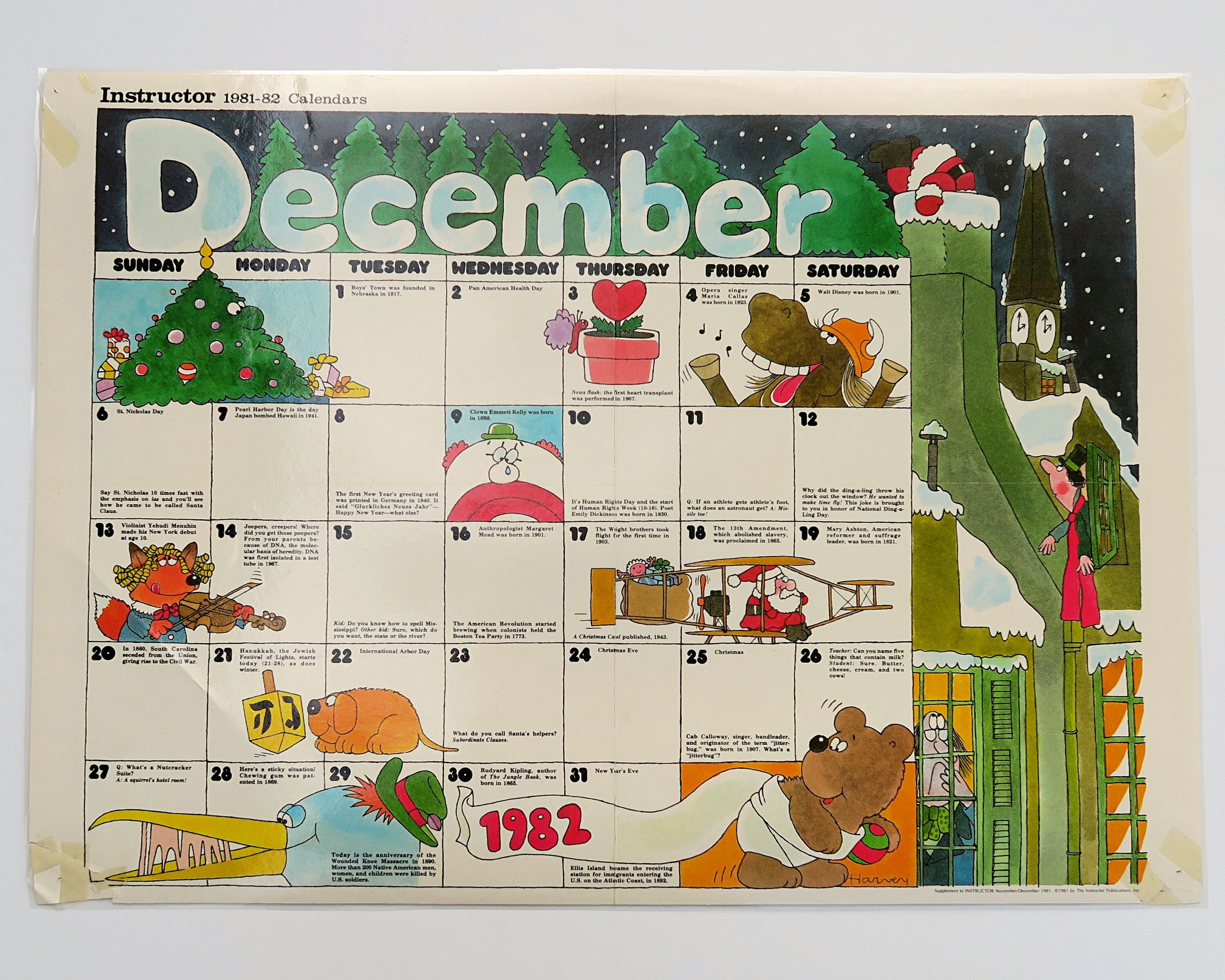 December 1981 2-sided Classroom Calendar & Rabbit Poster Instructor Magazine Supplement Vintage Classroom/teaching Decor Retro Art - Etsy Sweden december-1981-2-sided-classroom-calendar-rabbit-poster-instructor-magazine-supplement-vintage-classroom-teaching-decor-retro-art-etsy-sweden