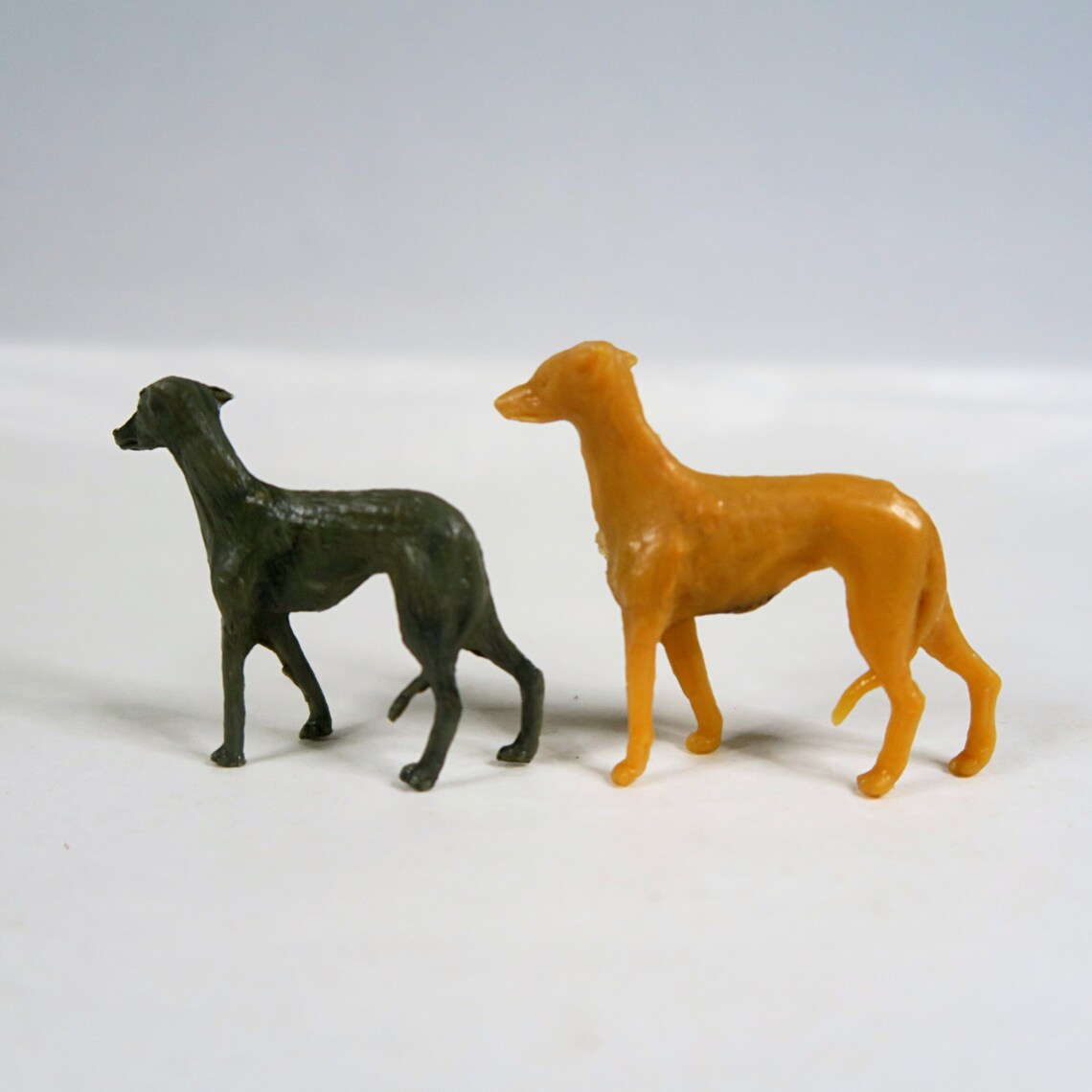 Greyhound Toy 1.5 Figure Lot of 2 Vintage Miniature Etsy
