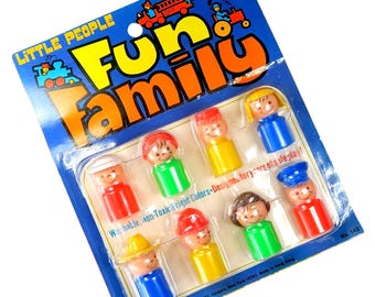 Vintage 1980er Jahre Little People Spielset: Gordy International Fun Familie, versiegelt