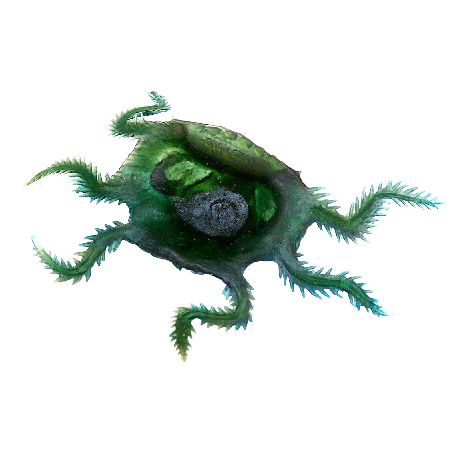 Dark Green Rubber Uglies Monster Jiggler, 6‑arm Variant, Hong Kong
