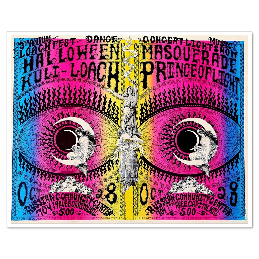 1988 Loach Fest Seattle Poster: Greg Albert Psychedelic Art - Etsy