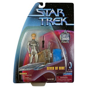 Star Trek Playmates Seven of Nine 1999 Sternenflottenkommando MOC Silberner Anzug