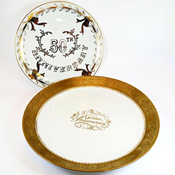 Vintage Golden Anniversary Plate Set – Lefton China & Bavaria