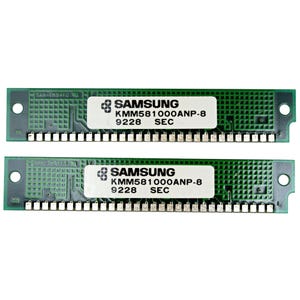 Samsung 1MB 30‑Pin SIMM Pair – KMM581000ANP‑8 (1992) Vintage Mac Memory