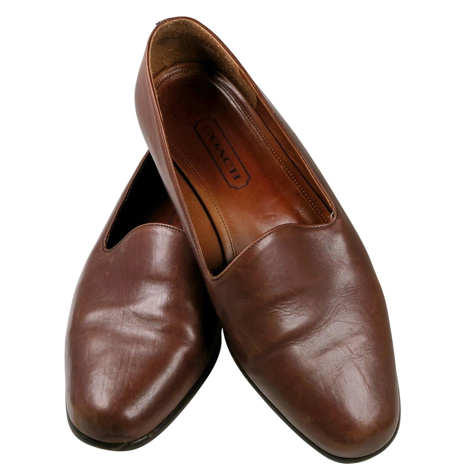 靴 Old COACH Leather Loafers Made in Italy Vintage Coach Brown Leather Loafers – Made in Italy, Size 6W Slip
