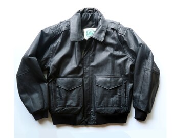 Leather Bomber Jacket Etsy