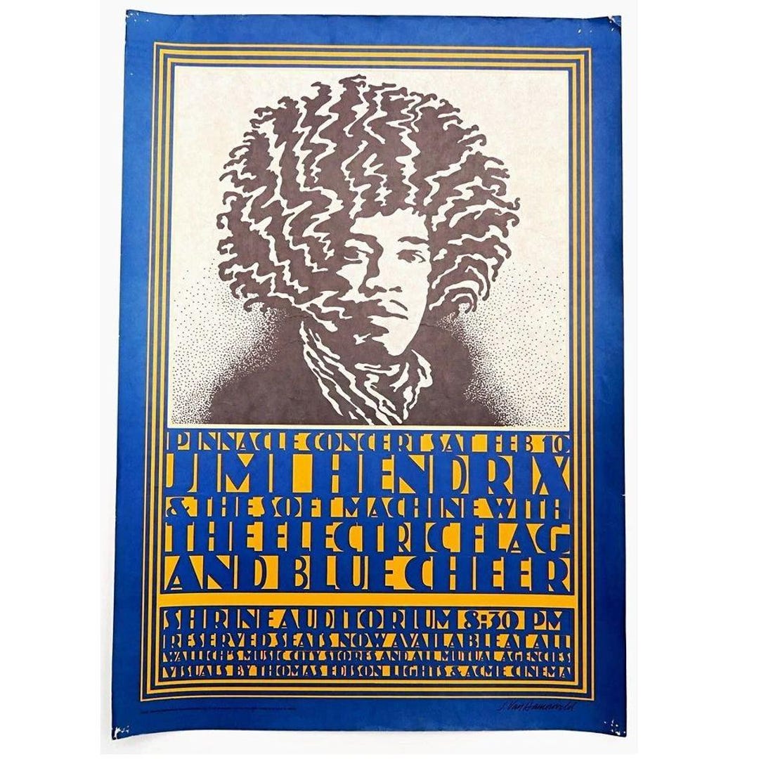 AOR 3.72 Jimi Hendrix 1968 Show Poster Van Hamersveld LA Shrine