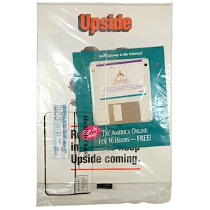 Sealed 1990s Upside Magazine Mailer w/ AOL 1.1 Windows Diskette Promo