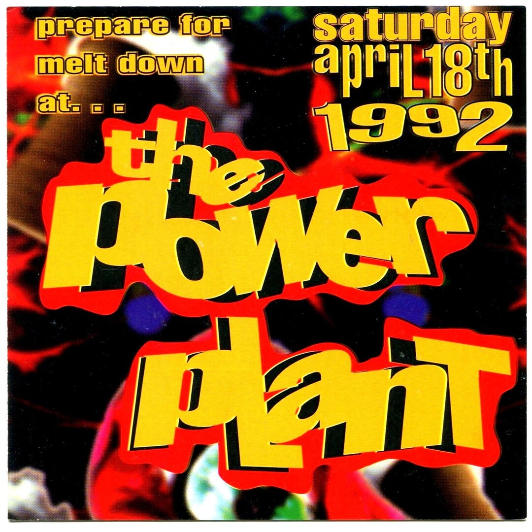 1992 Rave The Power Plant Rave Flyer 1992 DJ Herick Hell LA Underground Dance ...