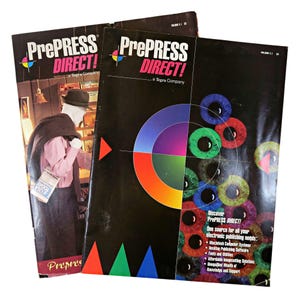 PrePRESS Direct Tegra Catalogs Lot, 1992 & 1994, Vintage Publishing Ephemera