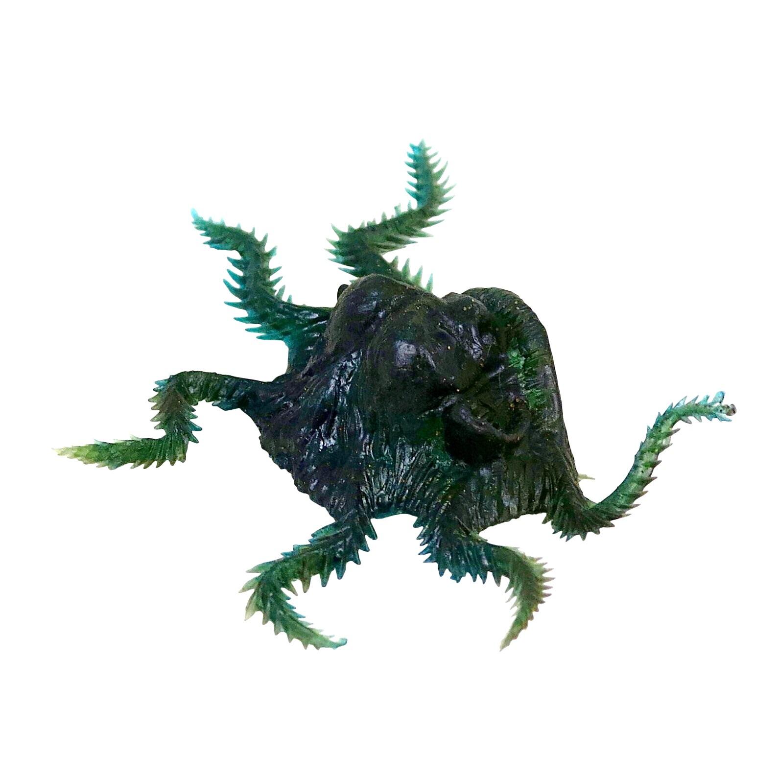 Dark Green Rubber Uglies Monster Jiggler, 6‑arm Variant, Hong Kong