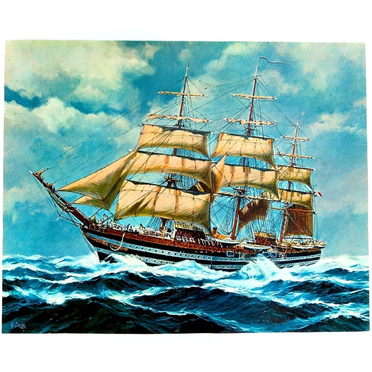 Lithograph Ship - Etsy