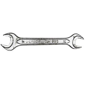 May include: A silver-colored metal double-ended open-jaw wrench with a weathered finish. The tool features the embossed text UNIOR DIN 895 along the center shaft, with the numbers 17 and 14 clearly visible on each side of the brand name.