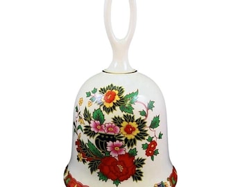 Sadler Porzellan Glocke – Chinoiserie Floral Vintage 1970er Jahre Made in England