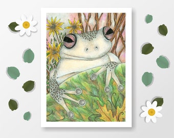 Vintage Frog Art Print Antique Frog Illustration Storybook - Etsy