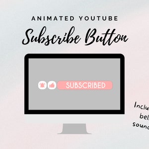 Animated YouTube Subscribe Button | Pastel Collection with 4 Colours and Synced Bell Sound! |