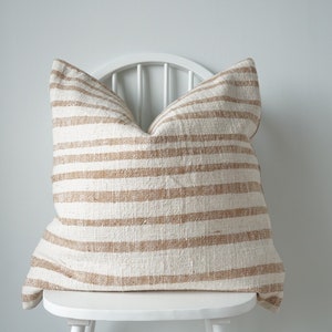 hand woven Striped Pillow cover