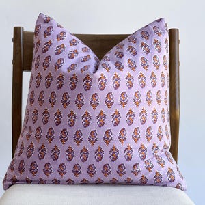 Purple Floral Pillow Cover