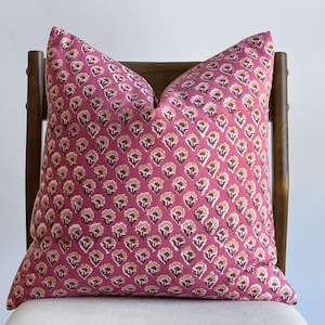 Pink Floral Pillow Cover