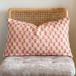 Old Rose Floral Pillow Cover