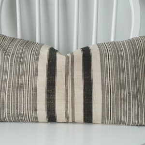 Vintage Hmong hand woven Striped Pillow cover image 1