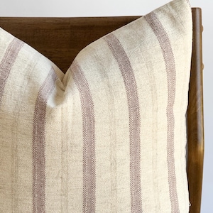 Tan Striped Pillow cover