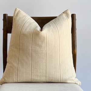Light Neutral Striped Pillow cover