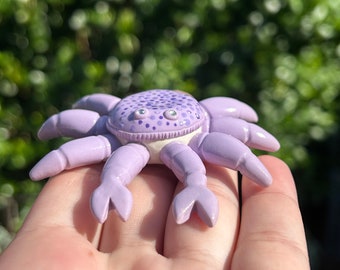 Crabby Purple Desk Friend small sculpture