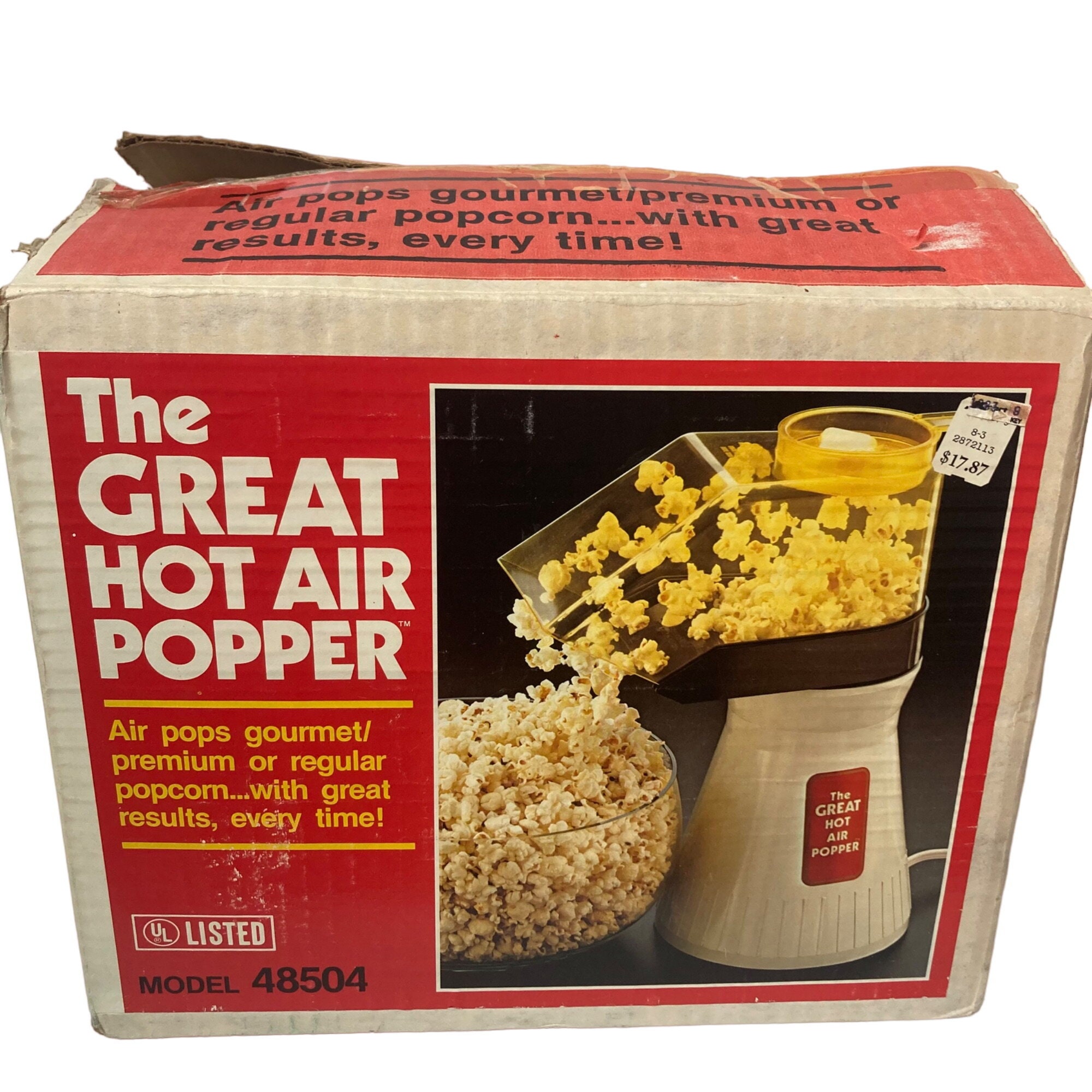 The Great Hot Air Popper Popcorn Maker - Model 48504 VINTAGE KMART