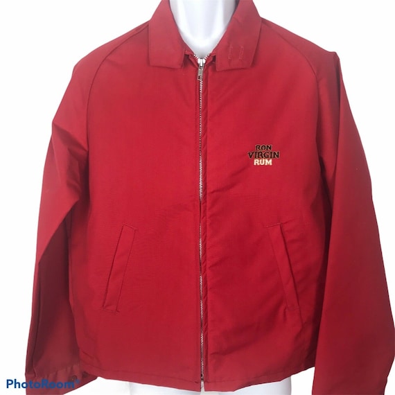 Vintage Red Harrington Jacket Medium Ron Virgin R… - image 1