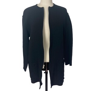 ヴィンテージ エマニュエル ウンガロ ブラック ウール カーディガン ジャケット レディース 10 ジッパーポケット