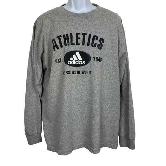 Vintage Adidas Athletics Long Sleeve T Shirt Mens… - image 1