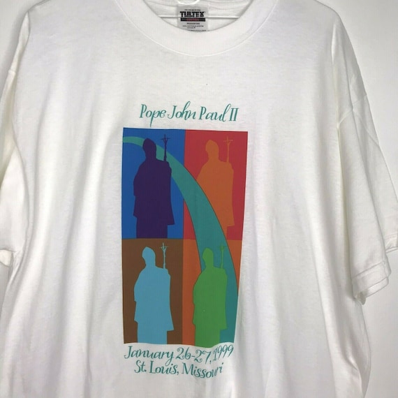 Vintage Pope John Paul ll T-Shirt XL Mens Papal Vi