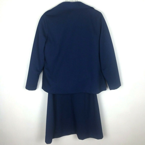 Vintage Walden Classics Suit Dress 14 Navy Red Sl… - image 7