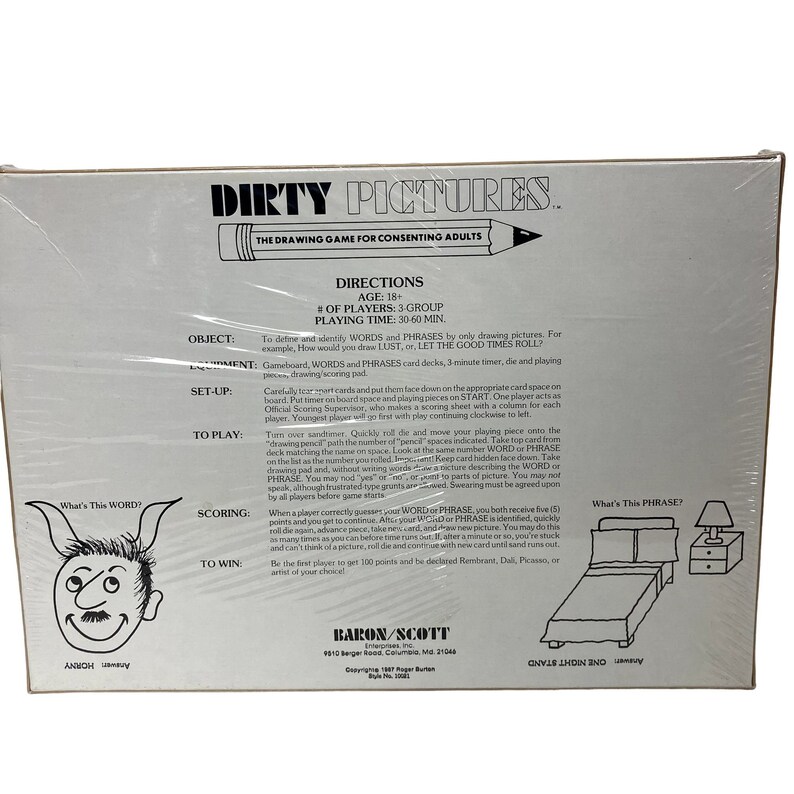 Vintage Dirty Pictures Game Drawing Game For Consenting Adults Etsy