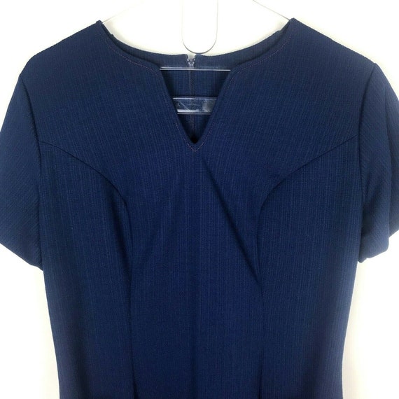 Vintage Walden Classics Suit Dress 14 Navy Red Sl… - image 3