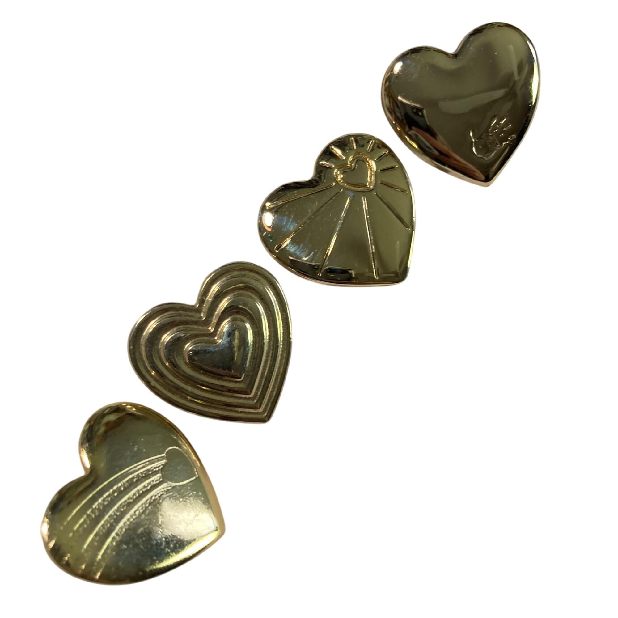 ミュージシャン RILY Heart Pins Gold ミュージシャン RILY Heart Pins Gold Beautiful Vintage Gold