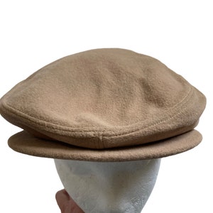 Vintage Stetson Tan Cabbie Newsboy Hat Cap Mens Medium Made in USA