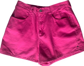 Vintage 90s NY Jeans Pink Denim Shorts Womens 14 High Waisted 33in Waist